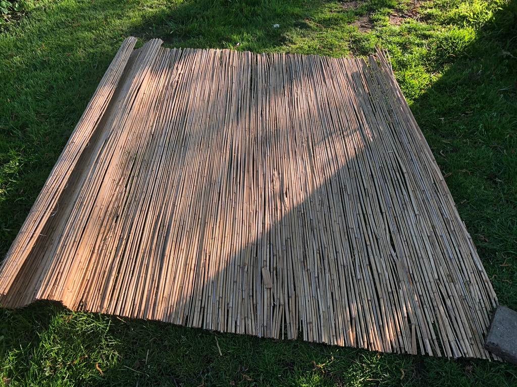 rietmat op rol tuinscherm 180 x 180, Ophalen, 150 tot 200 cm, Zo goed als nieuw, 150 tot 200 cm
