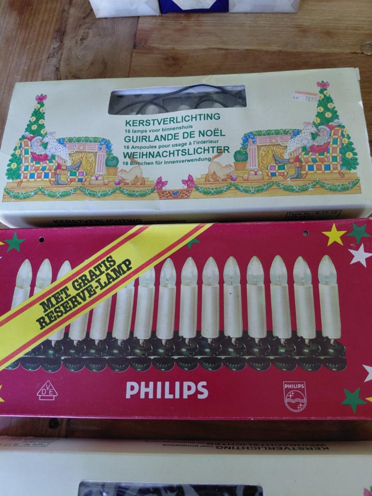3 dozen vintage oude retro kerstboomlampjes kerstverlichting, Ophalen of Verzenden