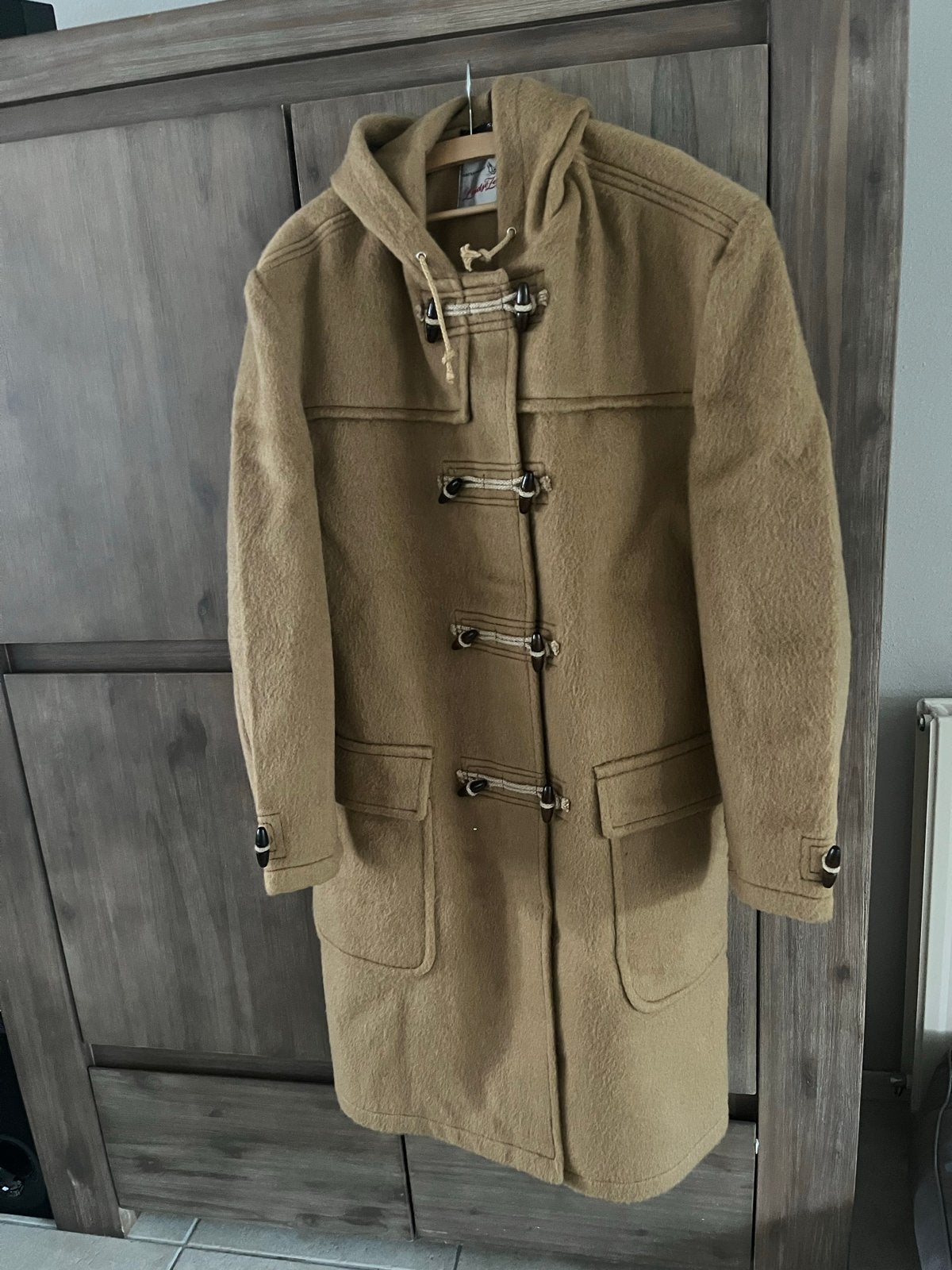 Leidse Zeeduffel wollen duffelcoat - Maat 56, Ophalen of Verzenden, Zo goed als nieuw, Maat 56/58 (XL), Beige