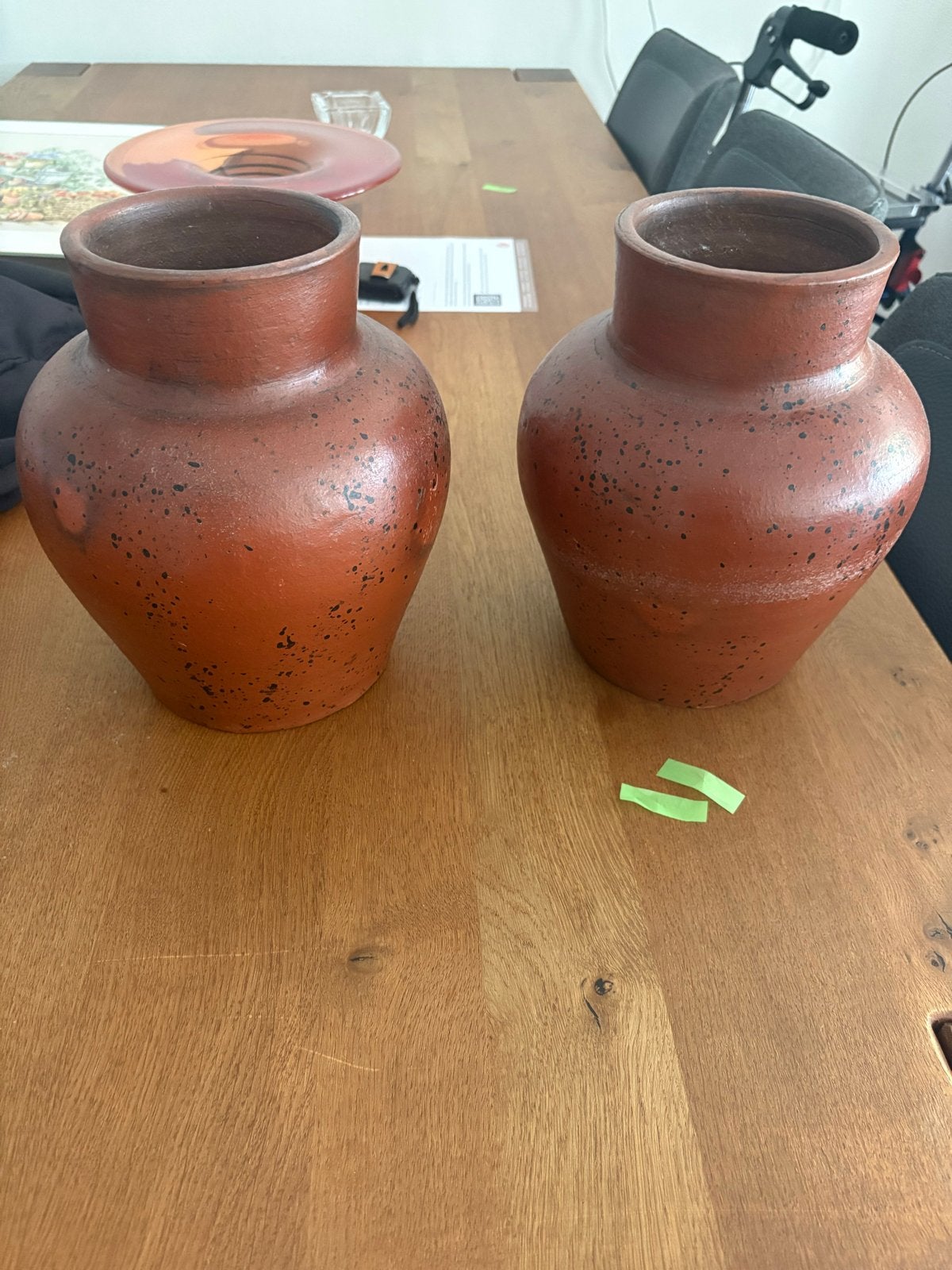 Set van 2 rustieke terracotta vazen, Antiek en Kunst, Ophalen of Verzenden