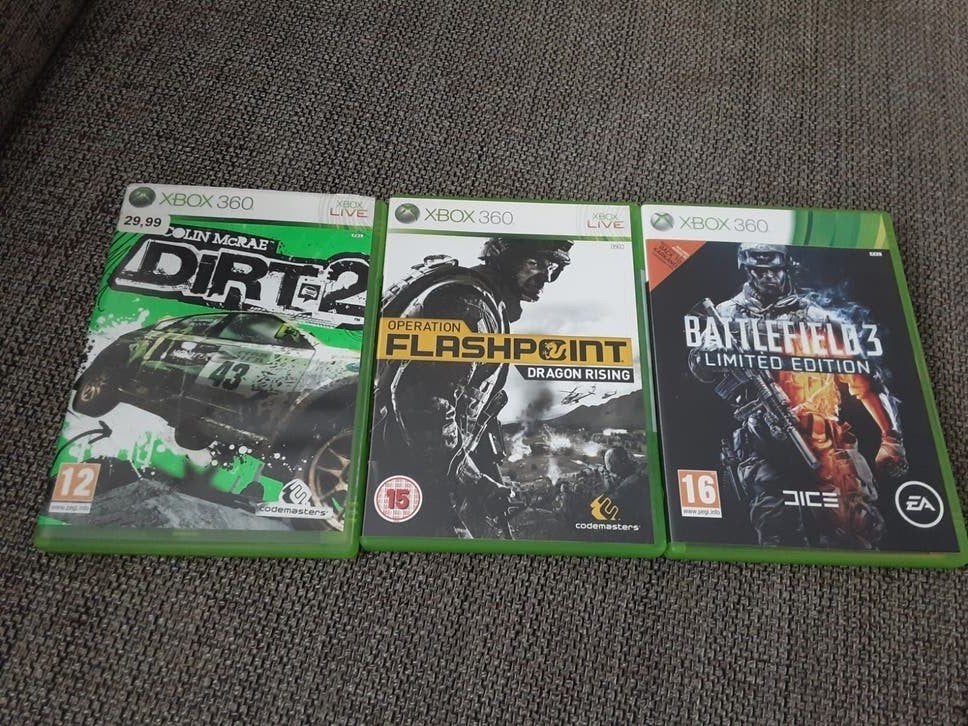 Xbox 360 games: Battlefield 3, Operation Flashpoint, DiRT 2, Online, Shooter, Ophalen of Verzenden, Zo goed als nieuw