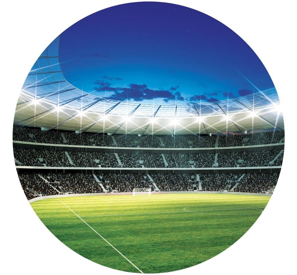 Behangcirkel Voetbalstadion | Paard | Panda | Muurdeco4kids, Verzenden, Minder dan 10 m², Voetbal, muurcirkel, muursticker, bal