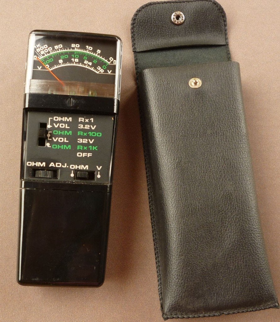 Zeer oude analoge Multimeter Weerstandmeter enz enz, Doe-het-zelf en Verbouw, Meetapparatuur, Ophalen of Verzenden, Gebruikt, Multimeter
