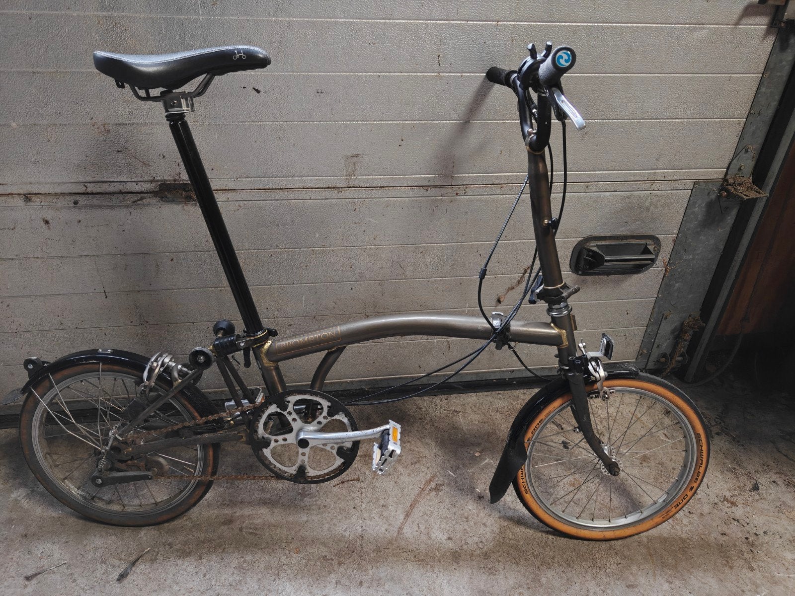 Brompton vouwfiets - Raw Lacquer, Ophalen, Gebruikt, Brompton, 16 tot 18 inch