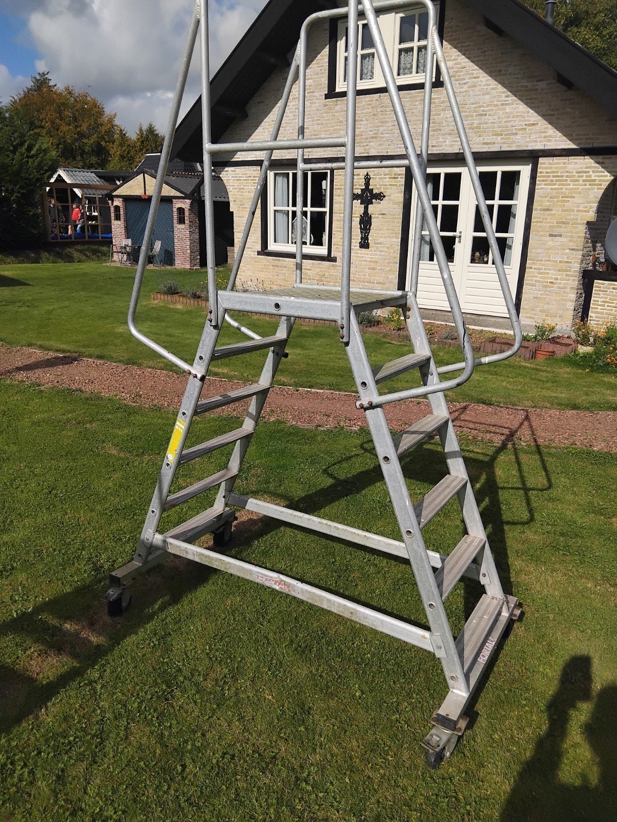 BordesTrap 6 Treeds Werkhoogte 2.80 (aluminium), Ophalen, Nieuw, Rolsteiger of Kamersteiger, 5 meter of hoger