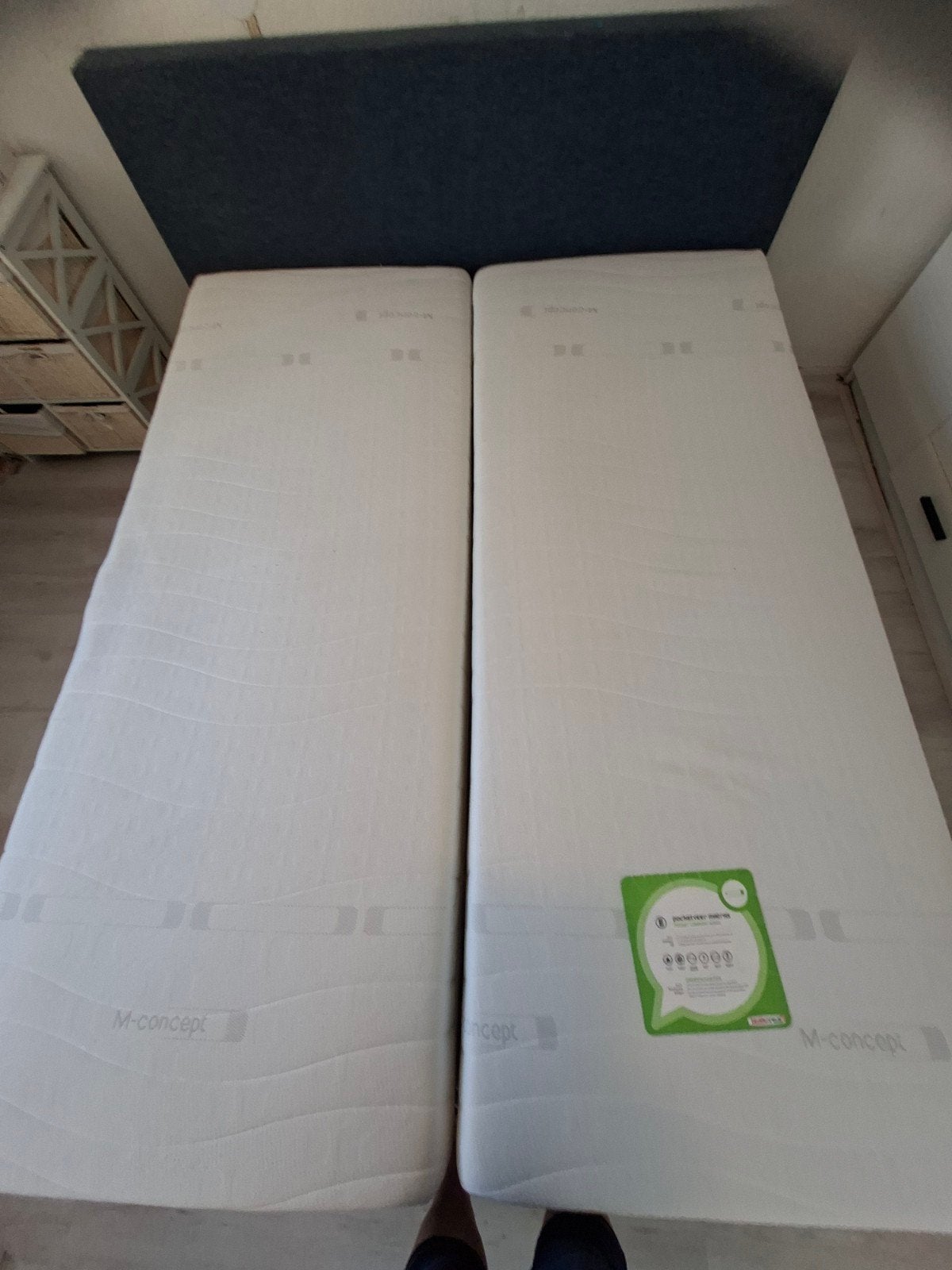 Boxspring 160x200 met matrassen en beddengoed, Ophalen