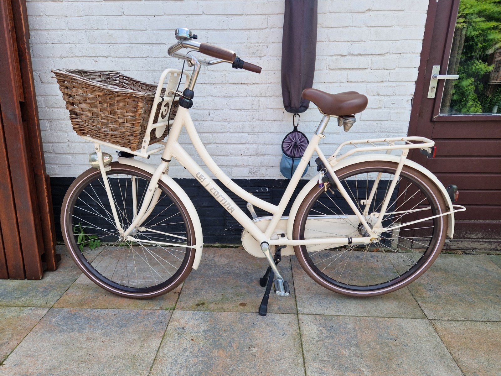 Cortina U4 transportfiets - NIET ELEKTRISCH - crèmekleurige, Ophalen, Terugtraprem, Gebruikt, Cortina U4 transportfiets