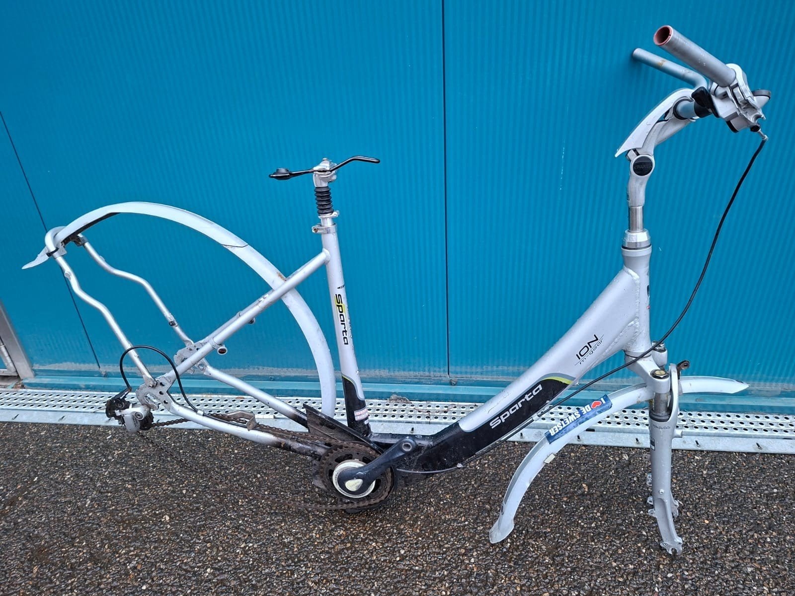 Sparta ION fietsframe met voorvork en stuur, Ophalen, Gebruikt, Elektrische fiets, Aluminium