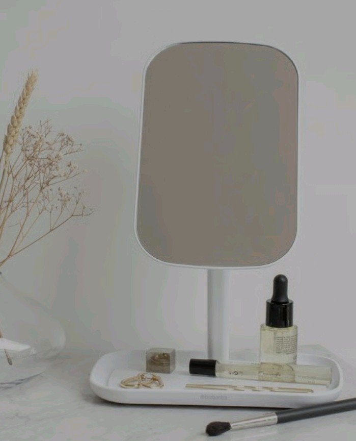 Brabantia renew spiegel met bakje ZGAN, Ophalen, Minder dan 50 cm, Zo goed als nieuw, Minder dan 100 cm