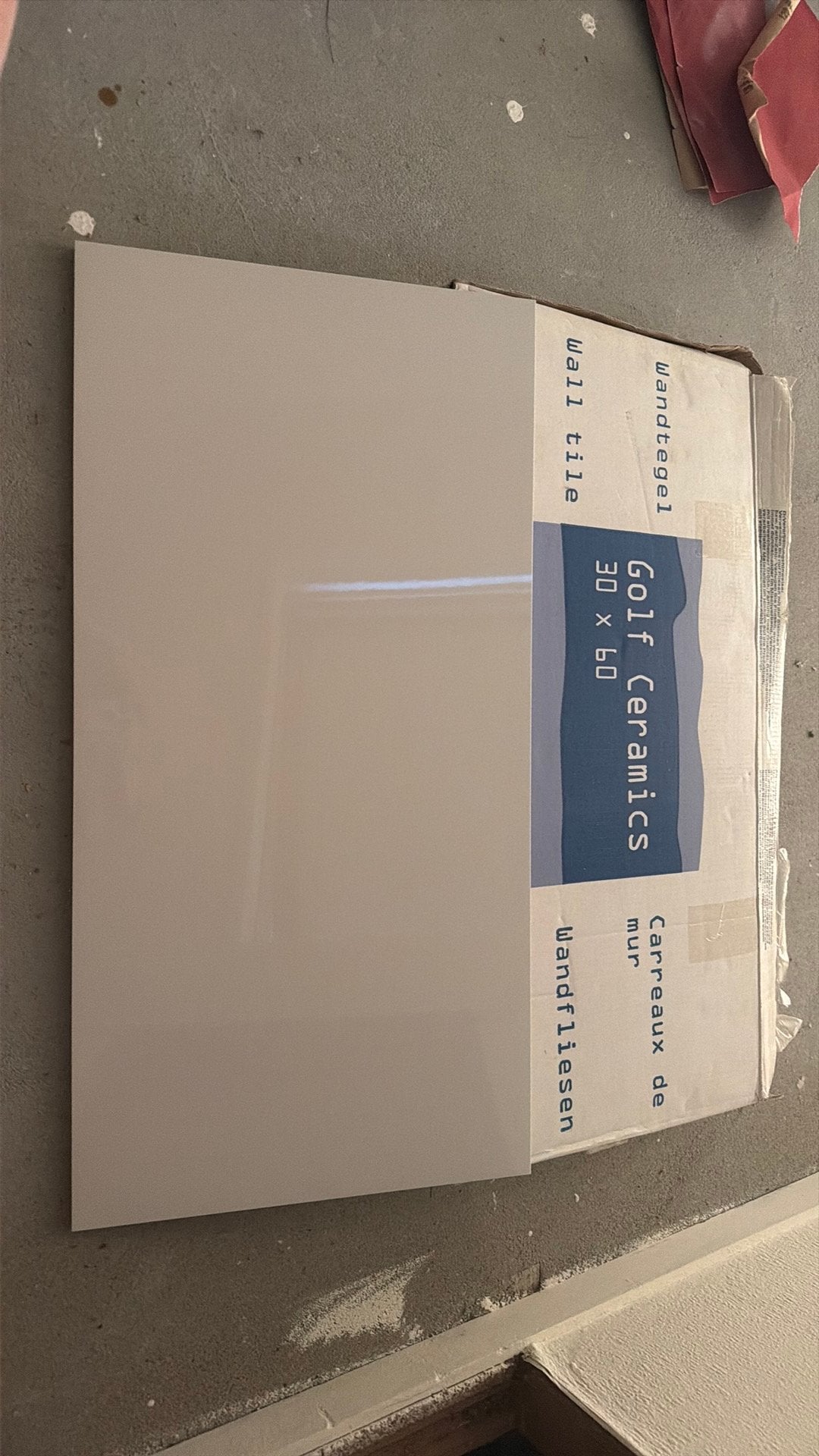 Witte wandtegel, Doe-het-zelf en Verbouw, Ophalen, 60 cm of meer, Nieuw, Minder dan 5 m²