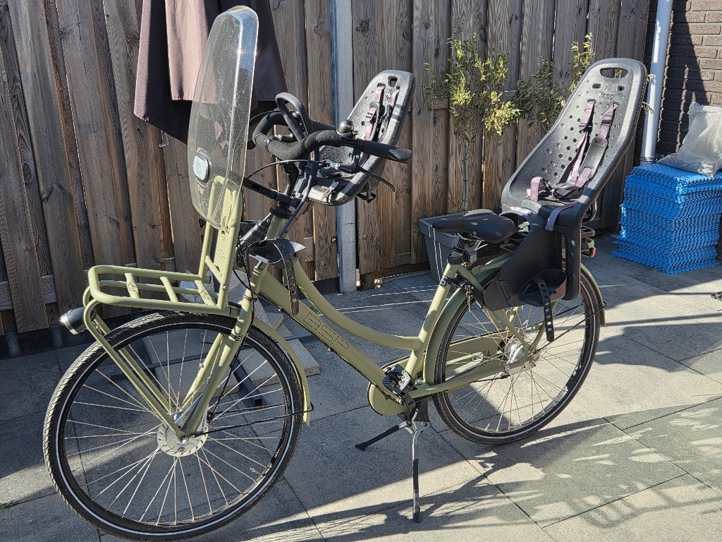 Mooie BSP moederfiets, Fietsen en Brommers, Fietsen | Dames | Moederfietsen, Overige merken, 2 zitjes, Zo goed als nieuw, 56 cm of meer