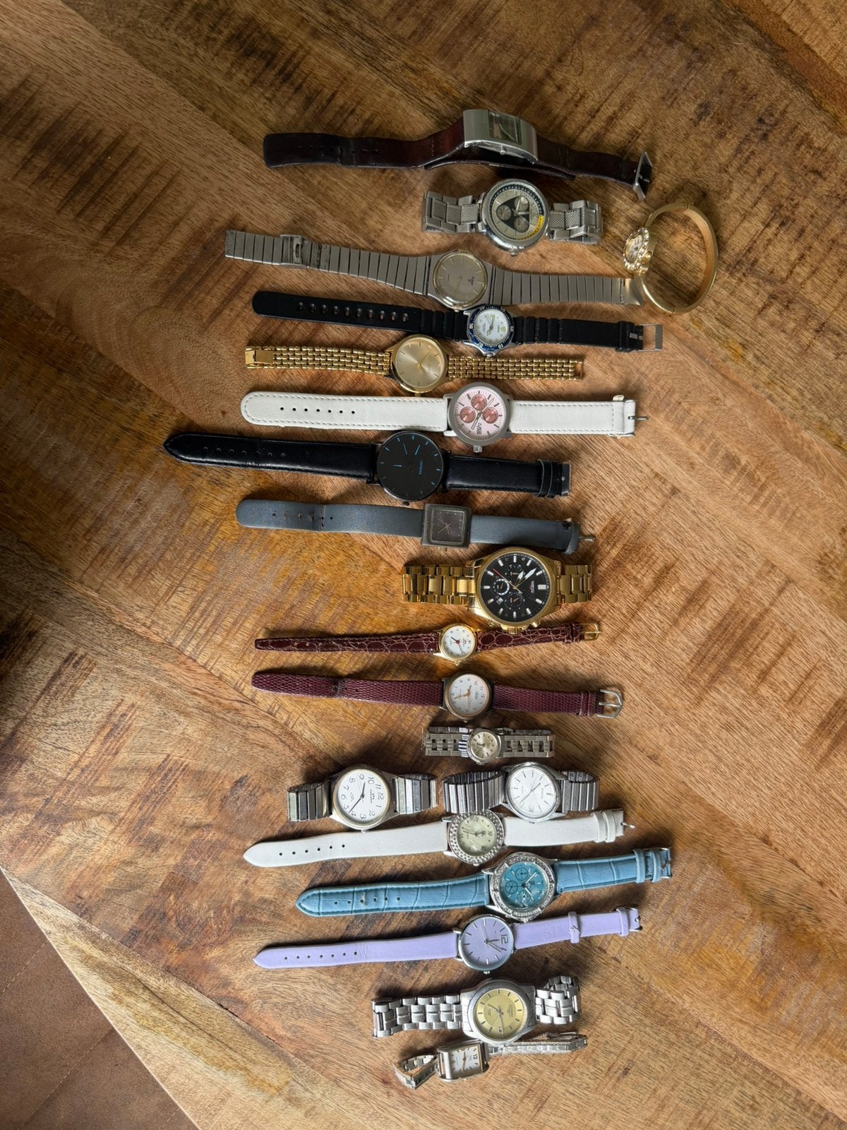 Partij horloges uit verzameling 20 stuks, Sieraden, Tassen en Uiterlijk, Ophalen of Verzenden, Zo goed als nieuw, Staal, Overige merken