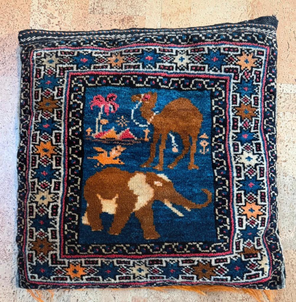 A vintage Persian Gabbeh Kashkuli Cushion 4141., Ophalen of Verzenden