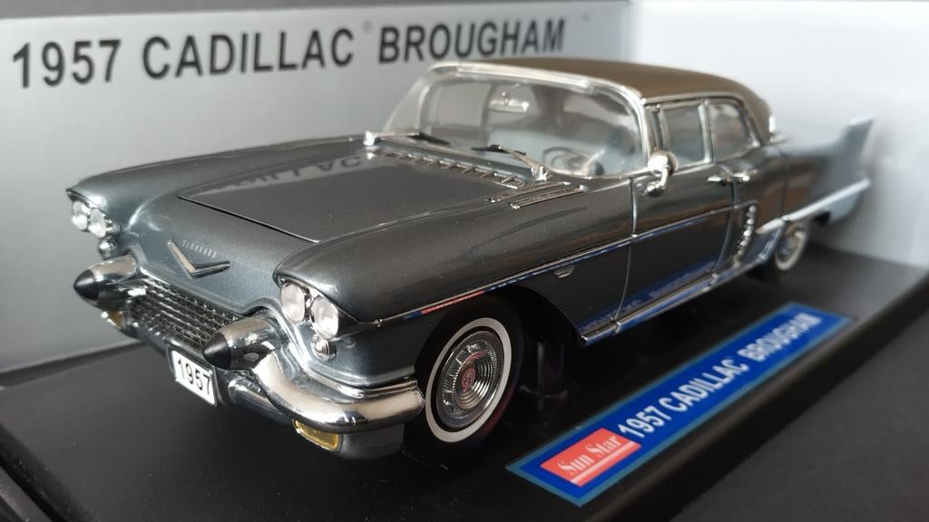 Cadillac Brougham 1957 Deauville Grey 1:18 Sun Star Pol, Sun Star development, Auto, Sunstar@sunstartoys.com, Ophalen of Verzenden