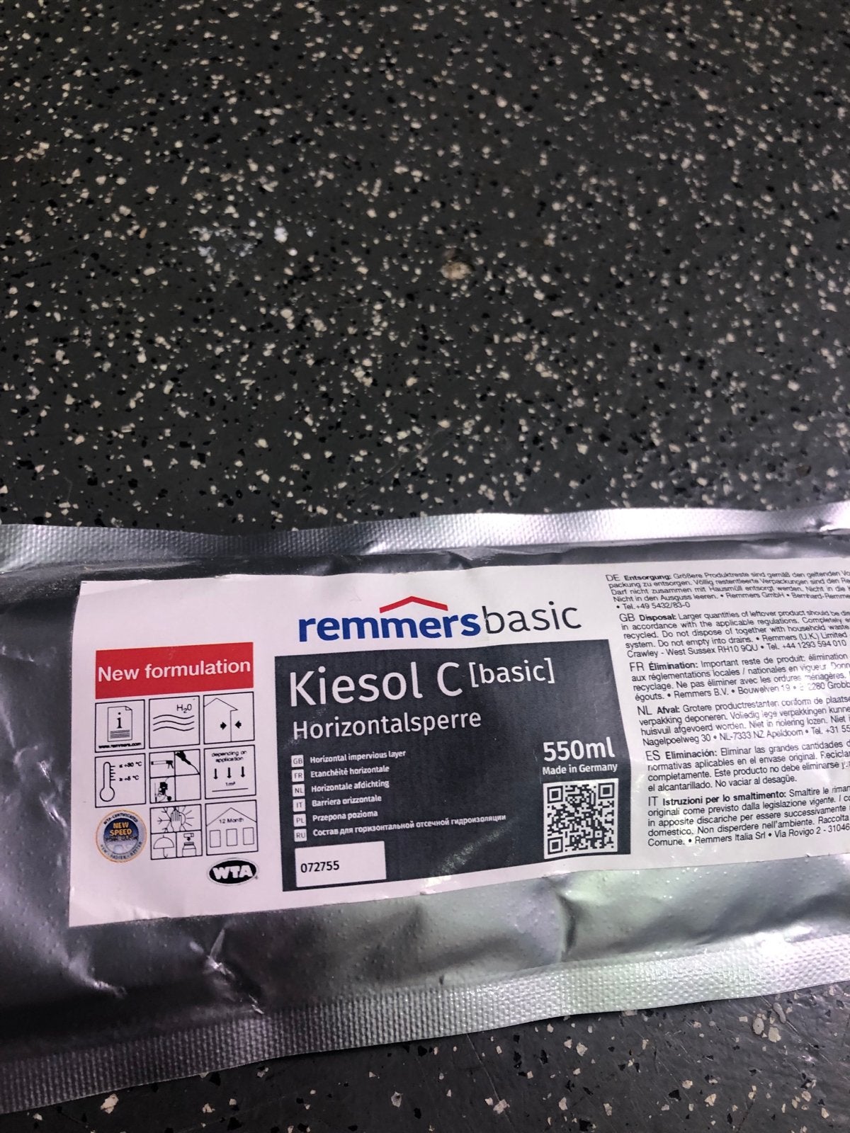 Remmers Basic Kiesol C Horizontale Sperre 550ml, Ophalen of Verzenden, Nieuw