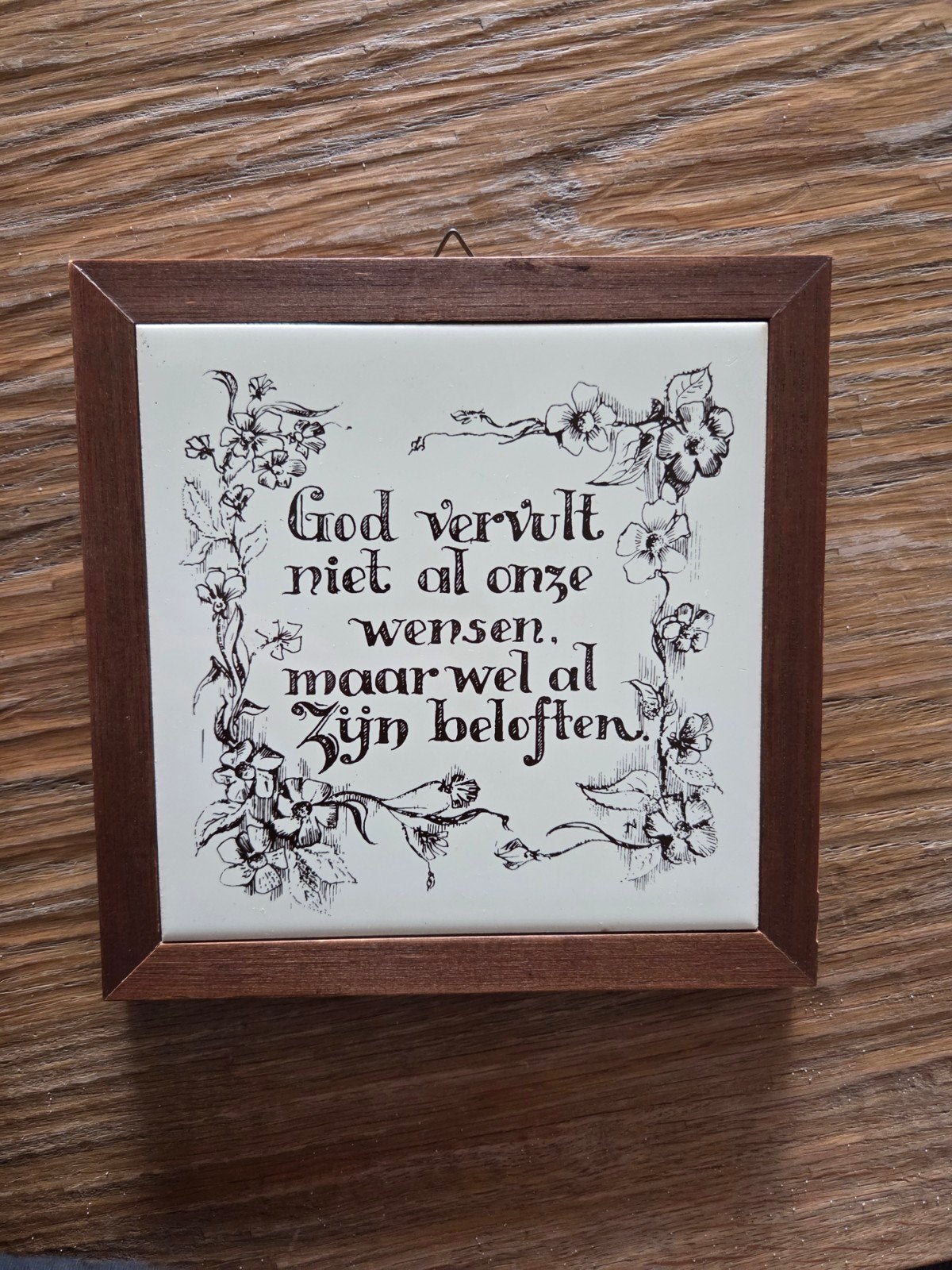 Tegeltje met inspirerende tekst - God vervult, Huis en Inrichting, Ophalen