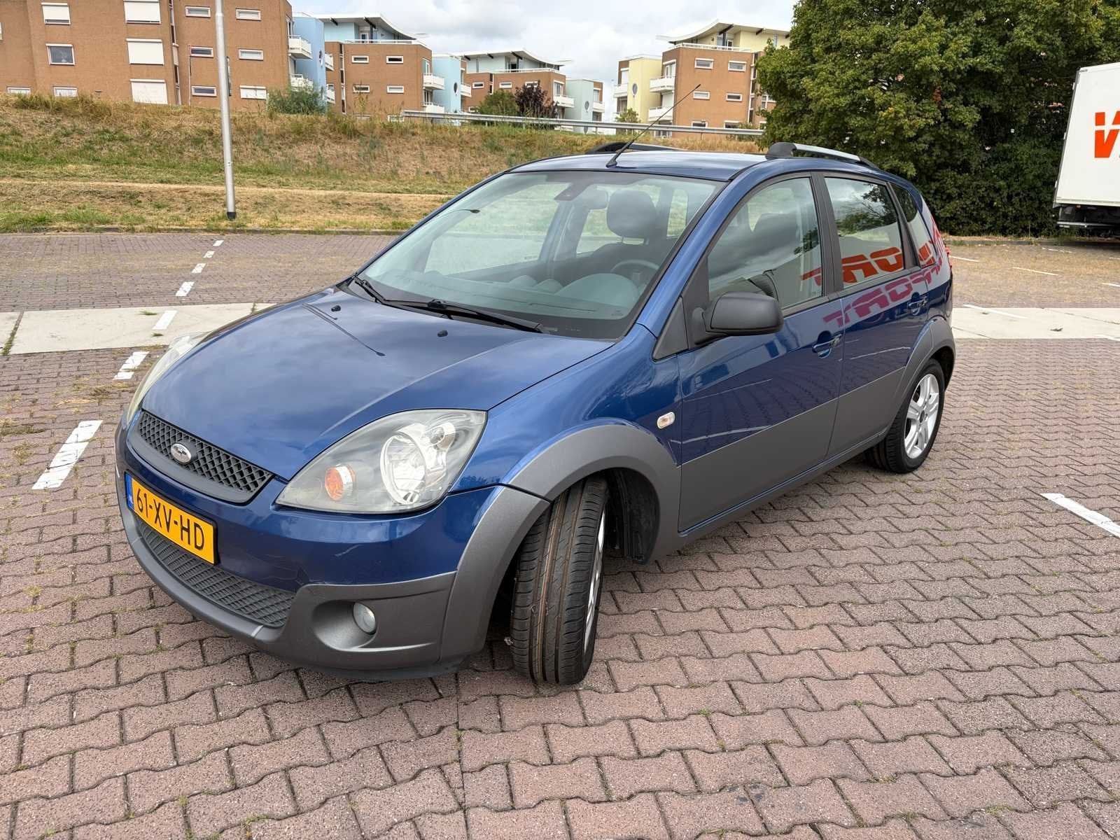 2007 Ford Fiesta 1.4-16V Crossroad Personenauto, Voorwielaandrijving, 4 cilinders, Blauw, Origineel Nederlands