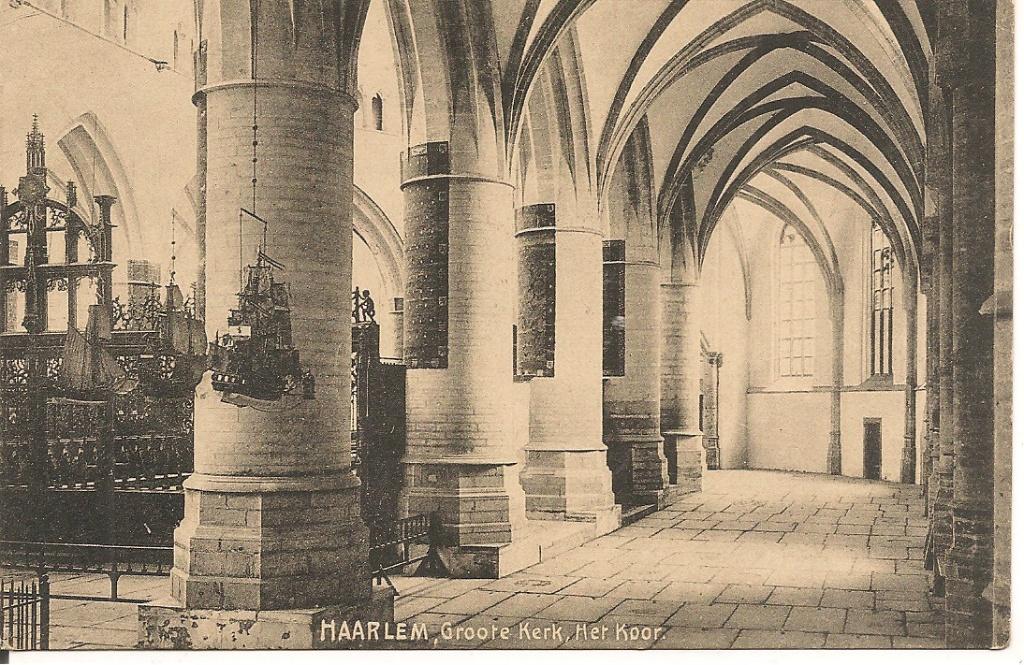 Haarlem Groote Kerk met Koor., Ophalen of Verzenden, Voor 1920, Noord-Holland