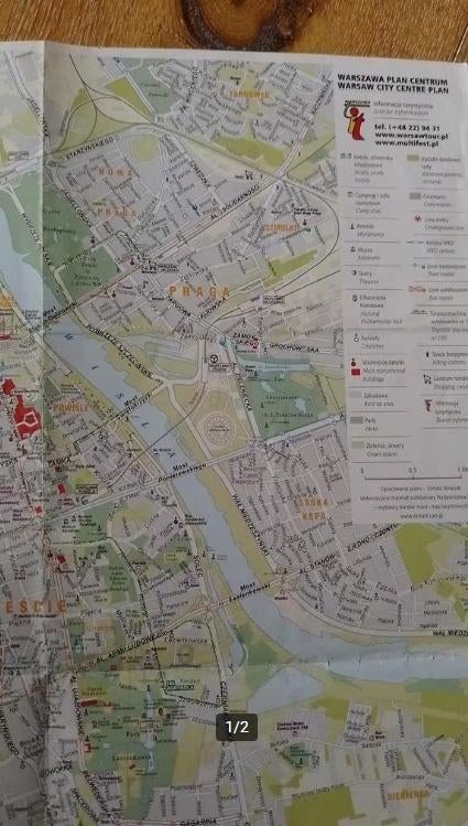 stadsplattegrond van Warschau, Gelezen, Verzenden, 2000 tot heden, Europa Overig