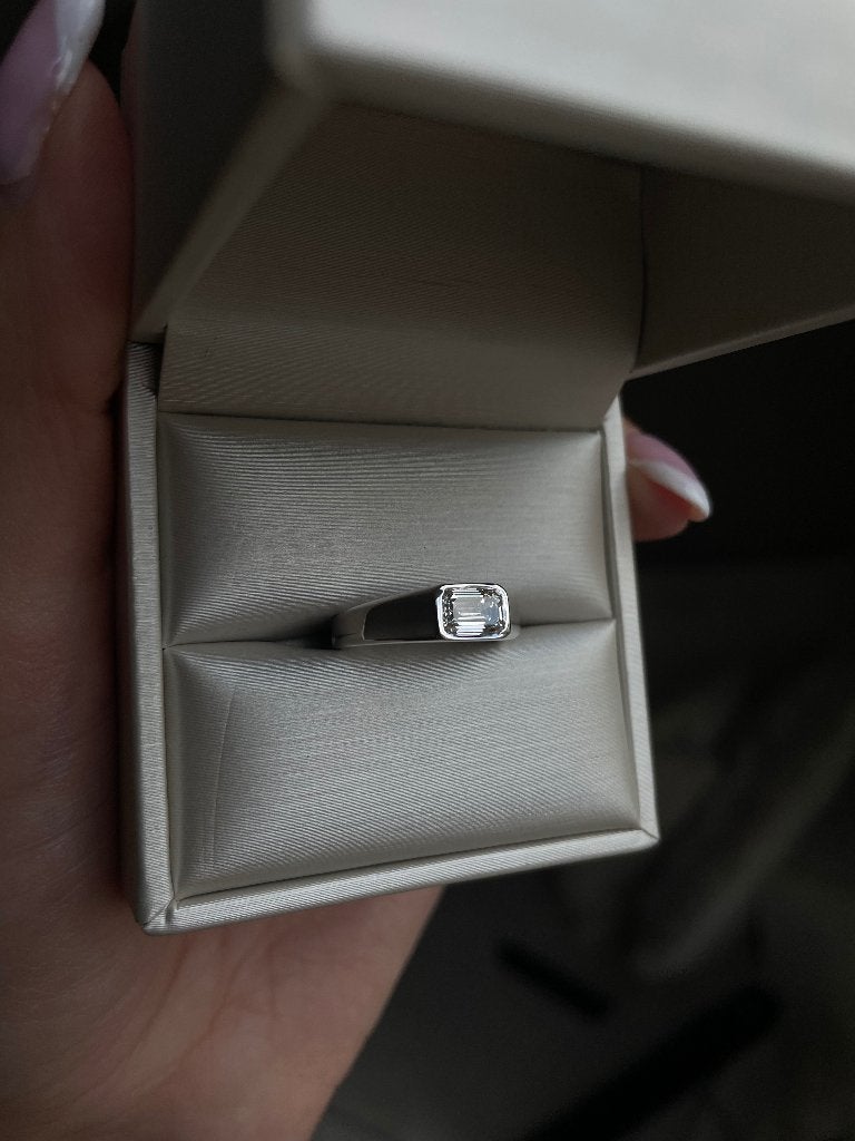Ring witgoud diamant, 18 tot 19, Nieuw, Ophalen of Verzenden, Dame of Heer