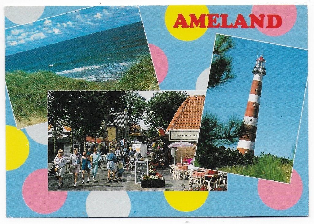 Ameland gelopen Ansichtkaart ( B2535 ), Ophalen of Verzenden, Voor 1920, Gelopen, Waddeneilanden