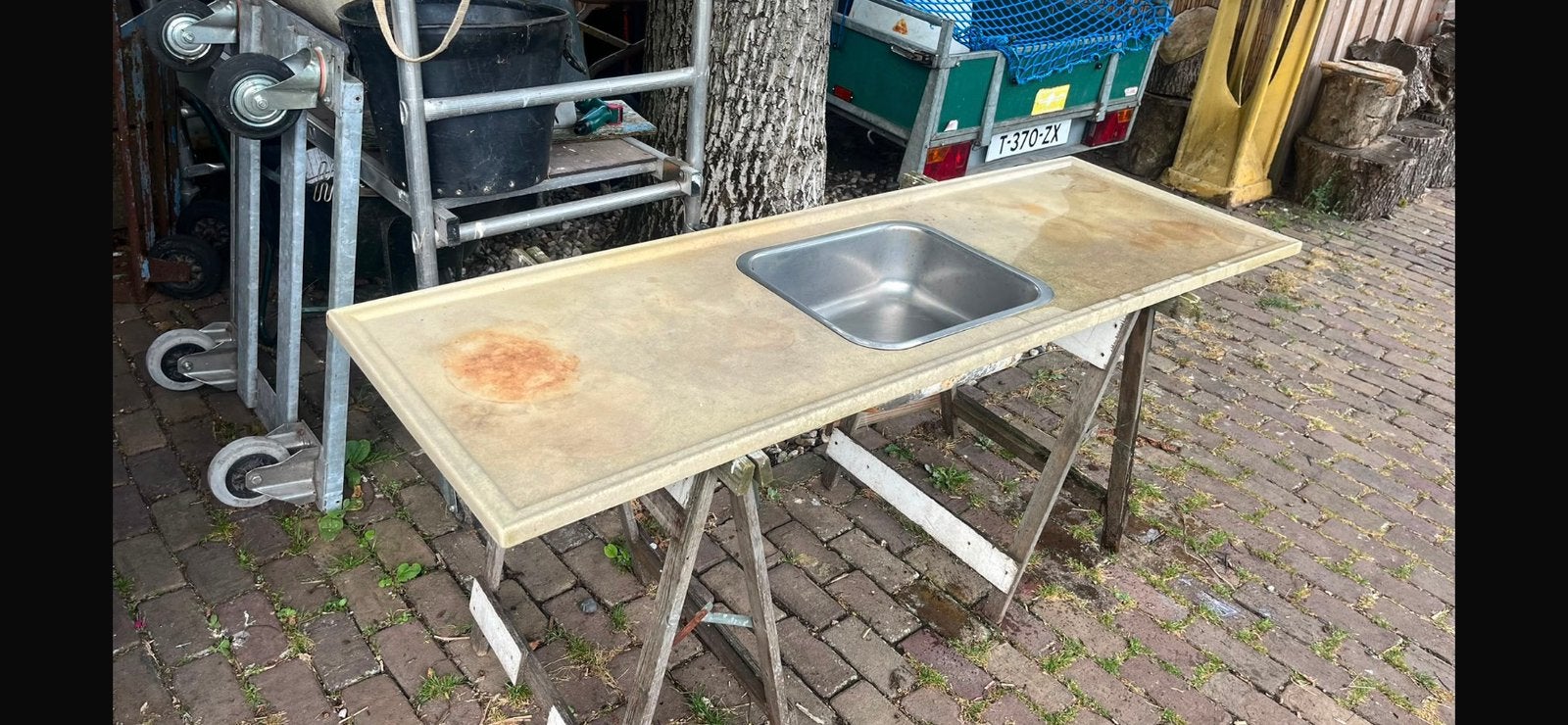Vintage aanrechtblad, Ophalen, Gebruikt, Gas