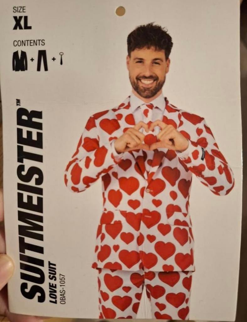 Suitmeister hartjes pak, Ophalen of Verzenden, Zo goed als nieuw, Maat 56/58 (XL)