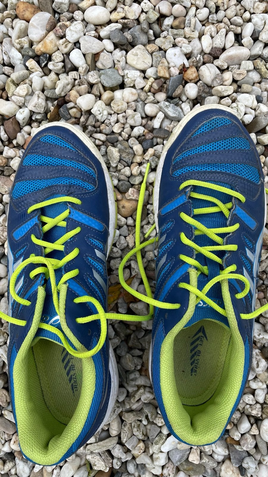 Asics Sportschoenen - Blauw/Geel - Maat 40, Ophalen, Gedragen, Blauw, Sportschoenen