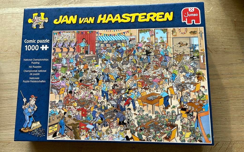Van Haasteren 1000 stukjes puzzel NK puzzelen, Ophalen, 500 t/m 1500 stukjes, Zo goed als nieuw
