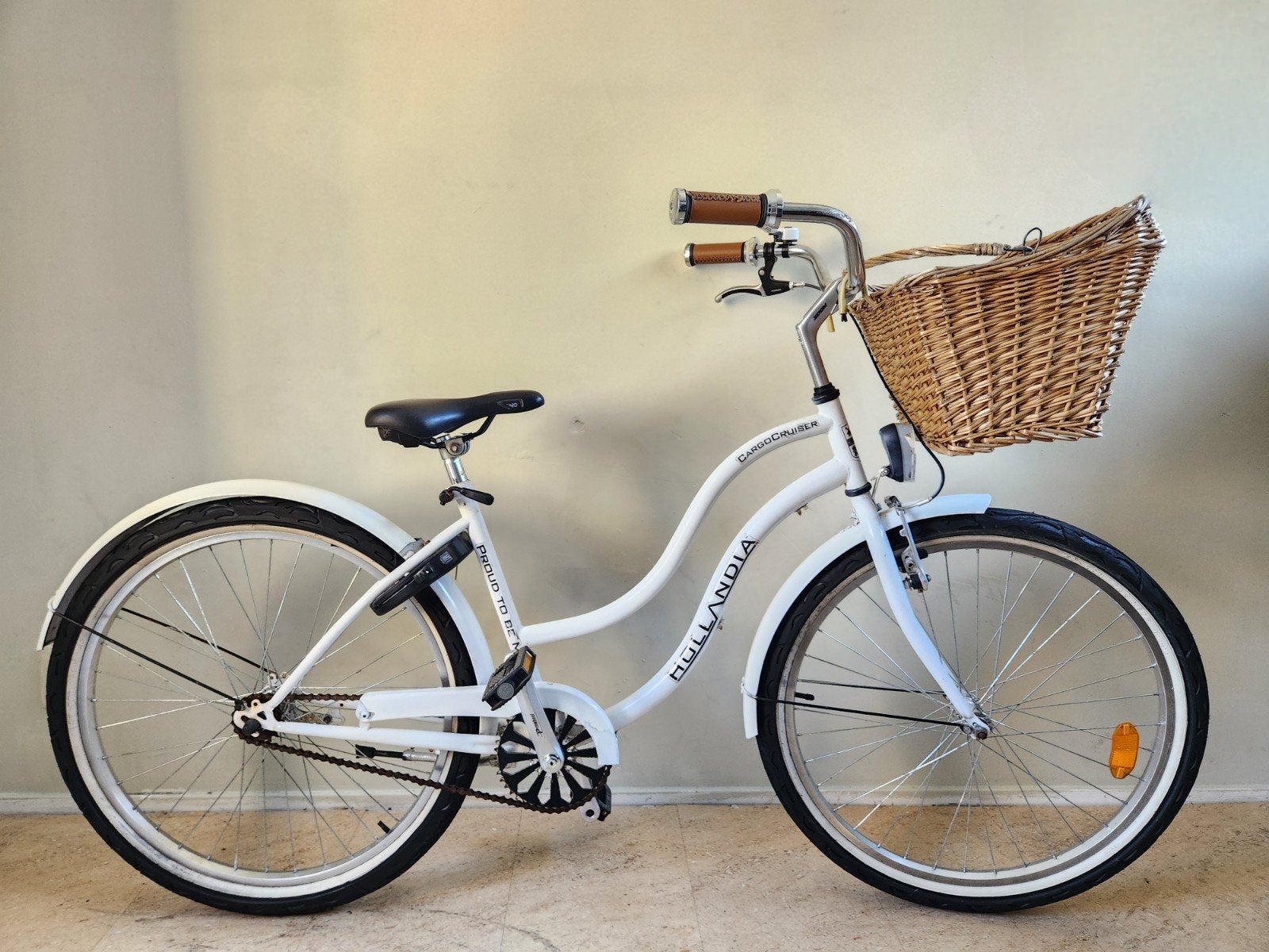 VERKOCHT | Hollandia cargocruiser 26inch meisjesfiets met ri, Fietsen en Brommers, 26 inch of meer, Terugtraprem, Gebruikt, Hollandia