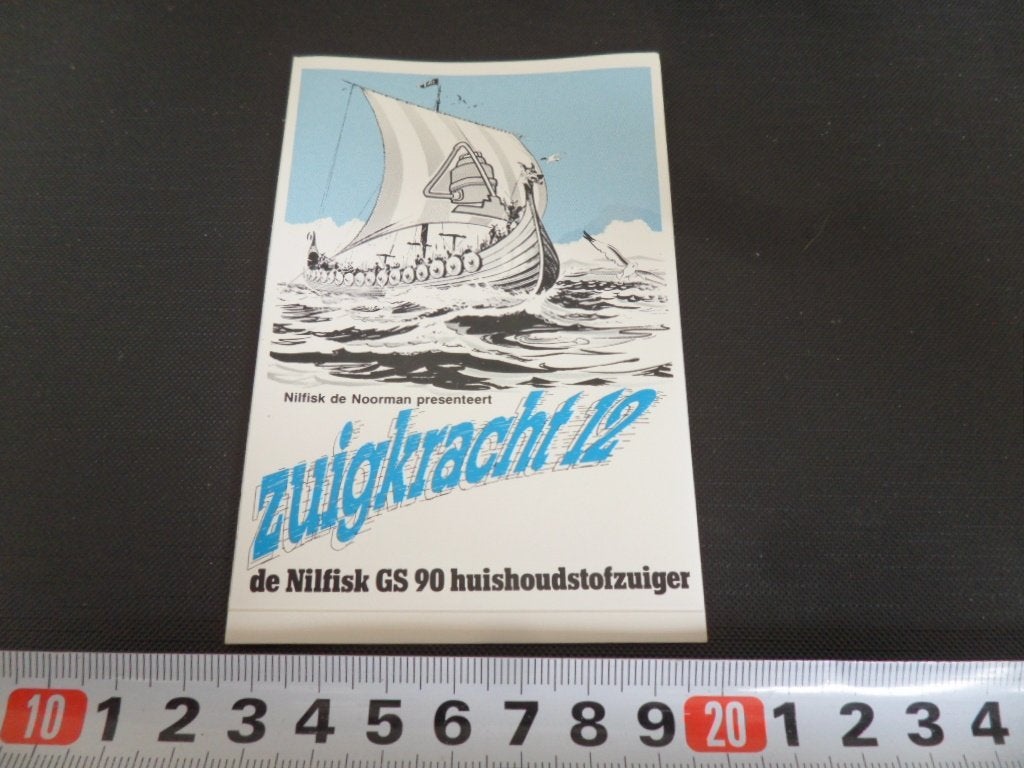 sticker NILFISK GS90  Huishoudstofzuiger  Viking Schip *, Ophalen of Verzenden, Zo goed als nieuw