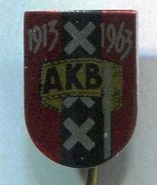 A.K.B. Amsterdamse Korfbalbond blik speldje ( Z_188), Ophalen of Verzenden, Zo goed als nieuw, Merk, Speldje of Pin