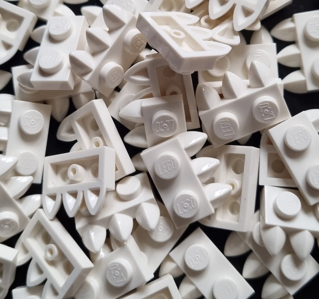 Lego 1x2 modified plate with teeth, White (per 50), Ophalen of Verzenden, Nieuw, Losse stenen, Lego
