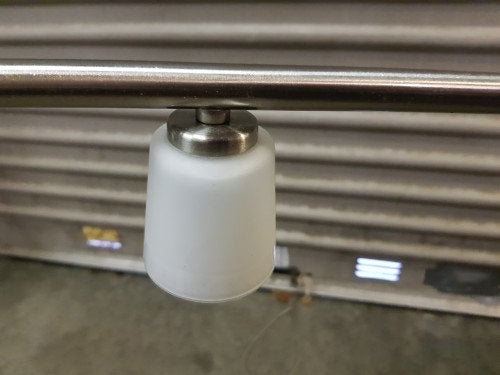 hanglamp/ spotjes rvs halogeen, Huis en Inrichting, Lampen | Hanglampen, Ophalen of Verzenden, 'T Olde Gre-j, Info@toldegrej.nl