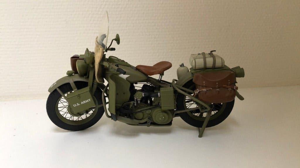 Franklin Mint 1:10 Harley Davidson WLA Military Motorcycle, Ophalen of Verzenden, 1:5 t/m 1:8, Motor