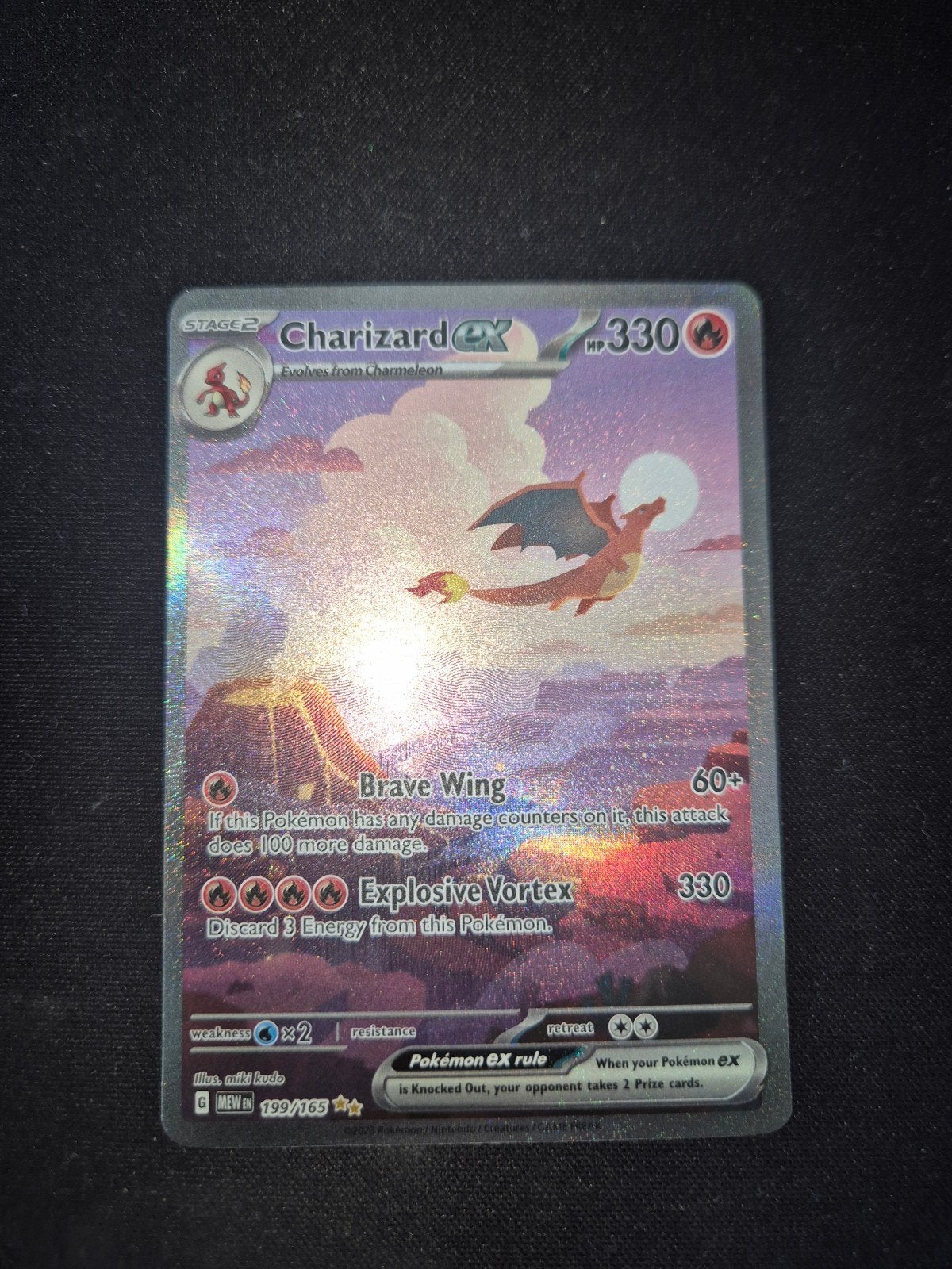 Charizard EX 151 (199/165) Near Mint Pokémon Kaart, Ophalen of Verzenden