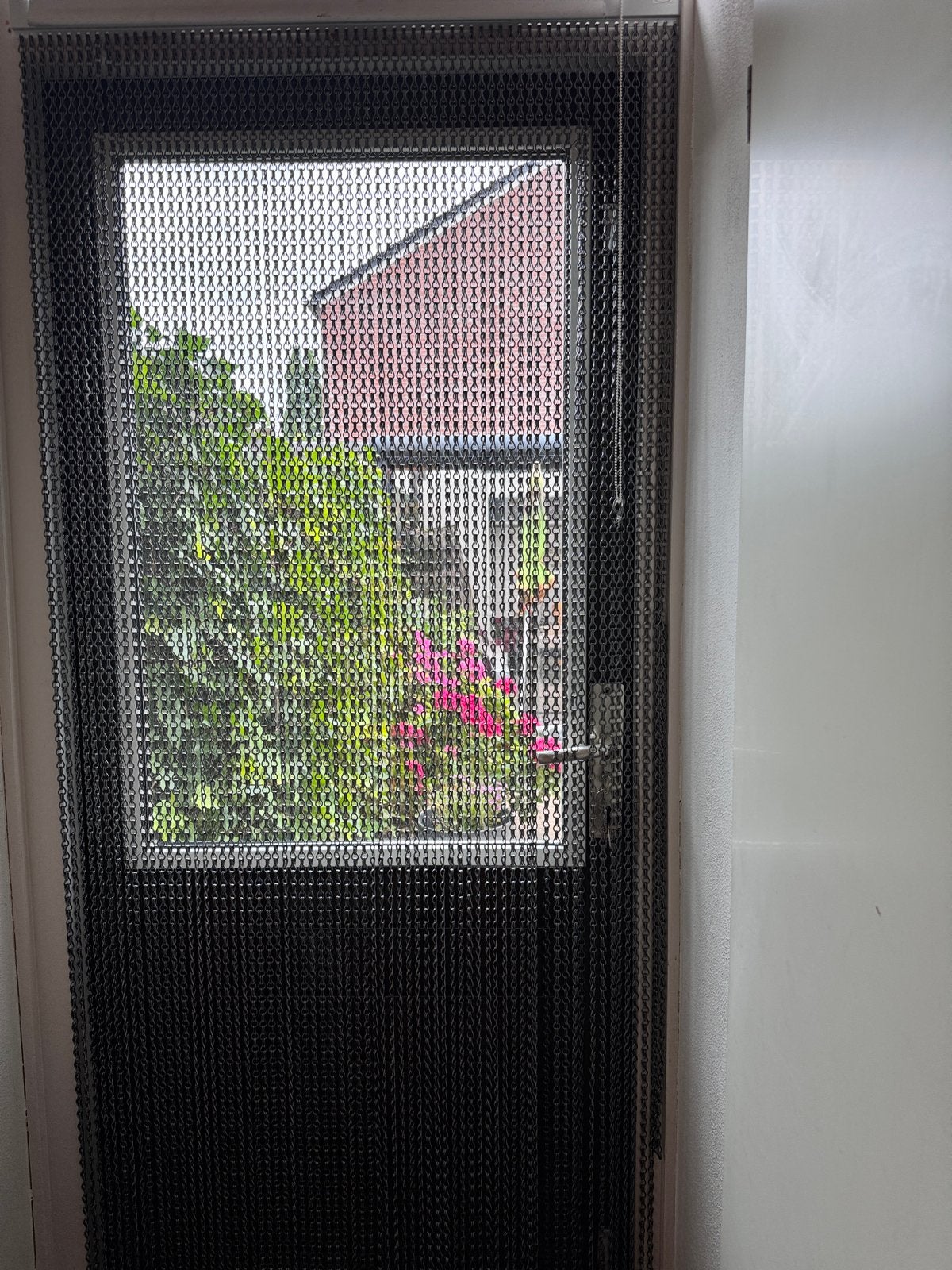 Vliegengordijn van geanodiseerd aluminium, antraciet, Ophalen, 90 cm, Overige merken, Metaal