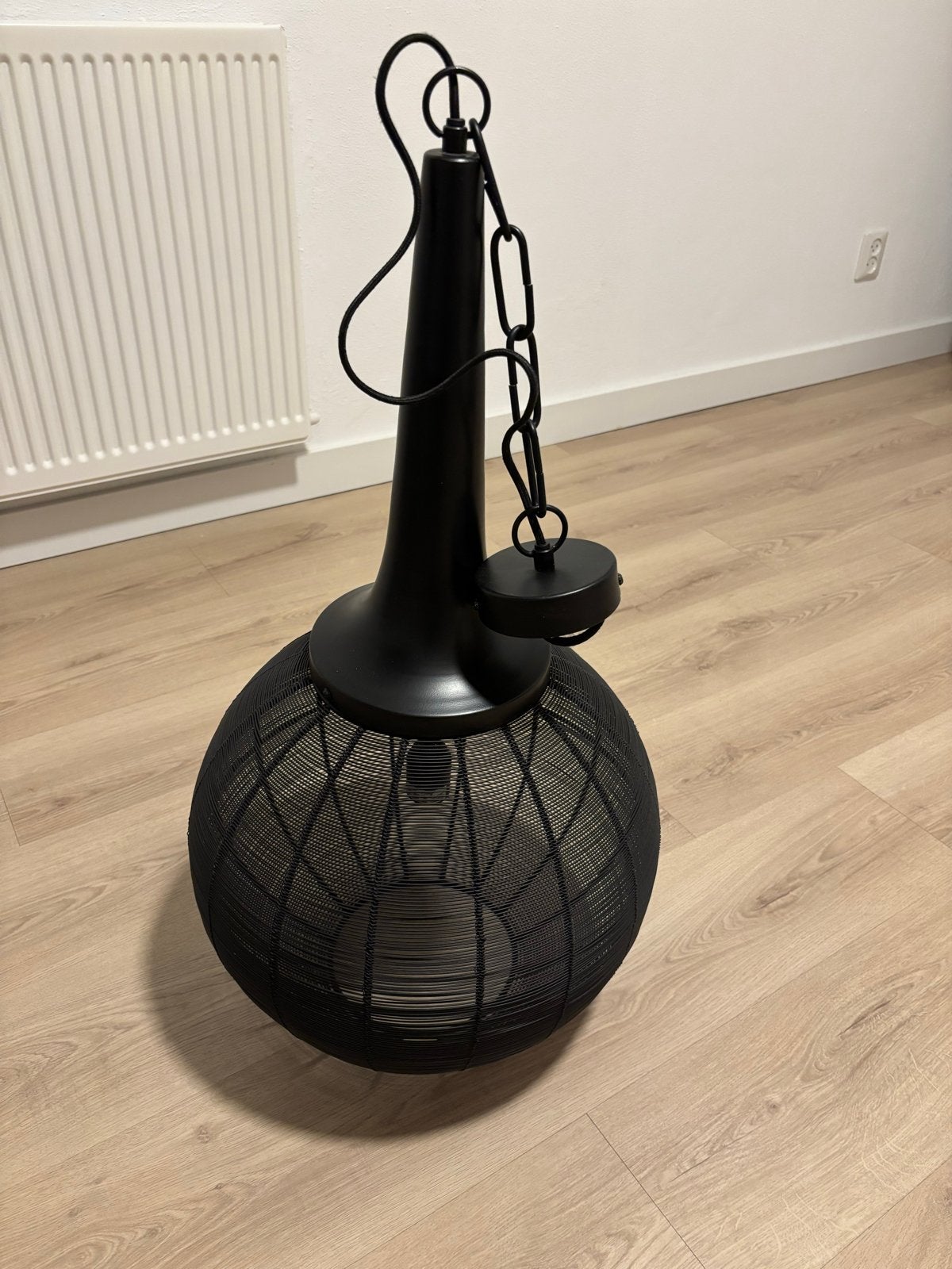 Hanglamp zwart, Ophalen, Zo goed als nieuw, Metaal, E27 (groot)