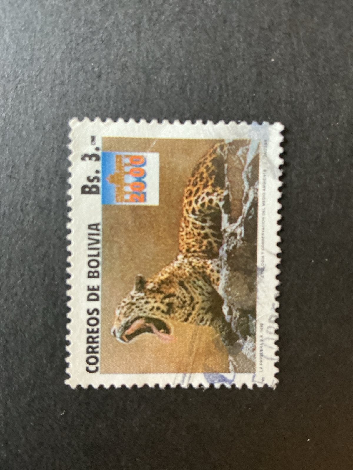 Bolivia postzegel 2000 - Jaguar, Verzenden, Gestempeld