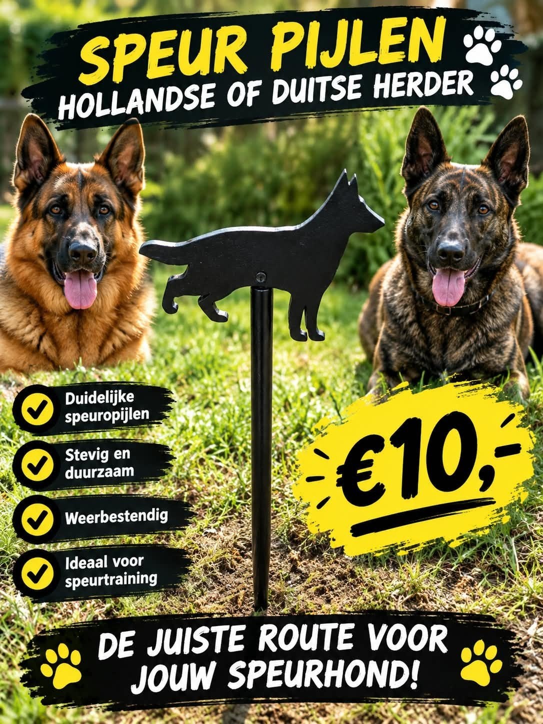 Speurstok Duitse Herder en Hollandse Herder, Ophalen, Nieuw