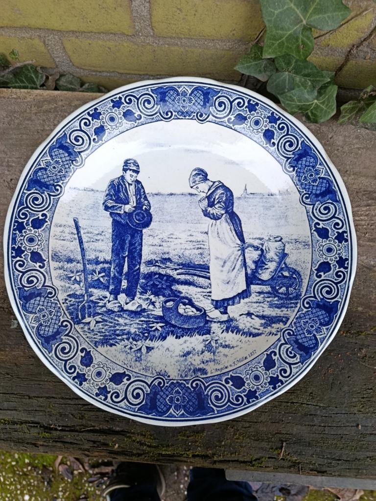 3 mooie borden met boeren taferelen, Ophalen of Verzenden