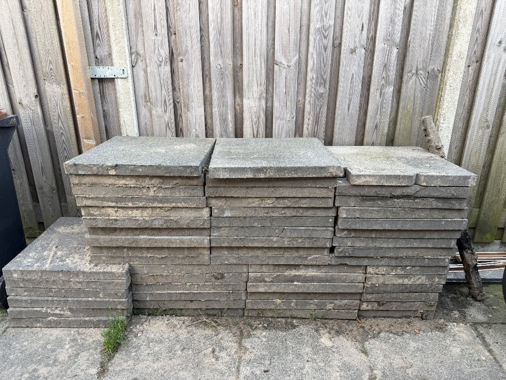 Tuintegels, Tuin en Terras, Ophalen, Gebruikt, 10 m² of meer, Beton