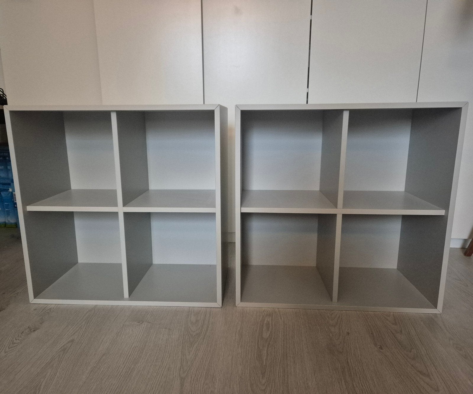 Set 2x Ikea Eket kast 4vaks lichtgrijs, Ophalen, 50 tot 100 cm, Zo goed als nieuw, Minder dan 100 cm