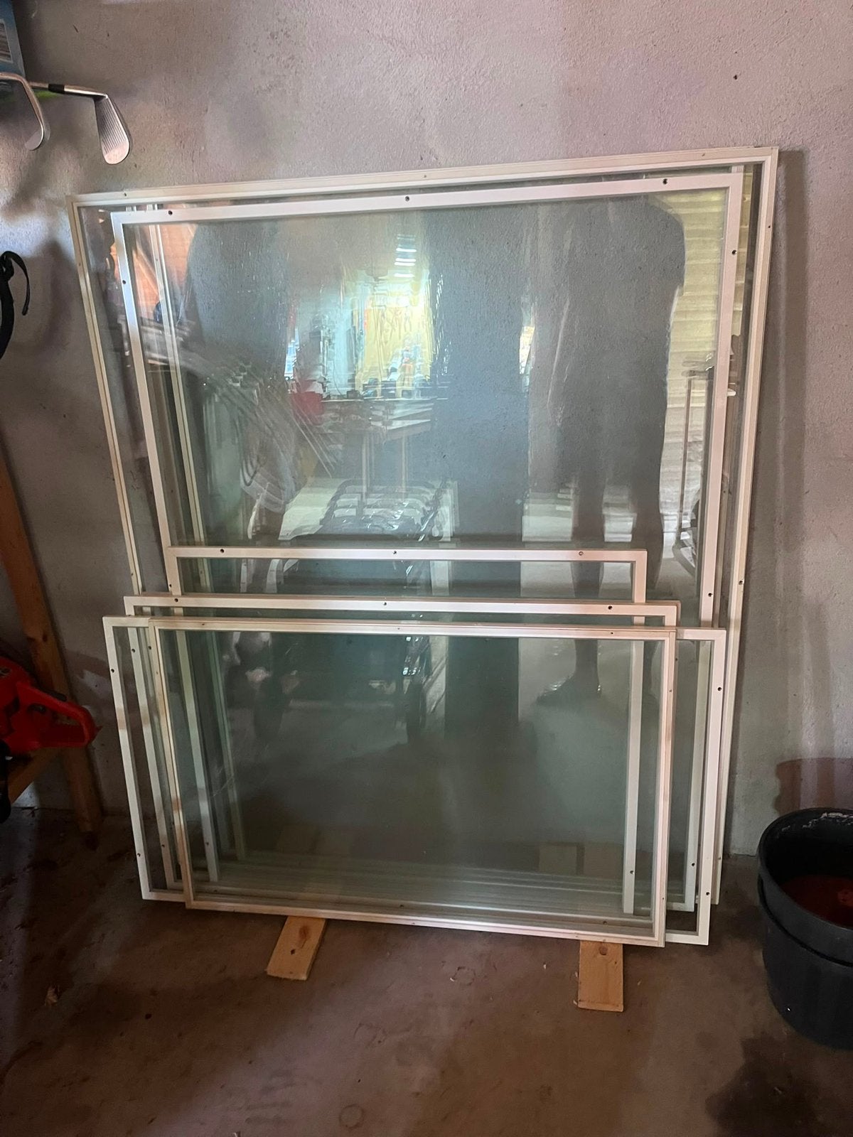 9 witte voorzetramen (set), Doe-het-zelf en Verbouw, Glas en Ramen, Ophalen, Gebruikt, Dakraam