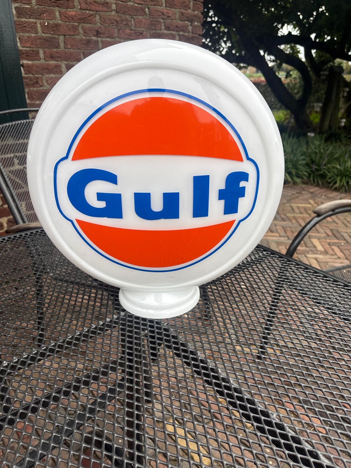 Vintage Gulf Oliebol / Benzinepomp Bol, Ophalen, Zo goed als nieuw, Auto's