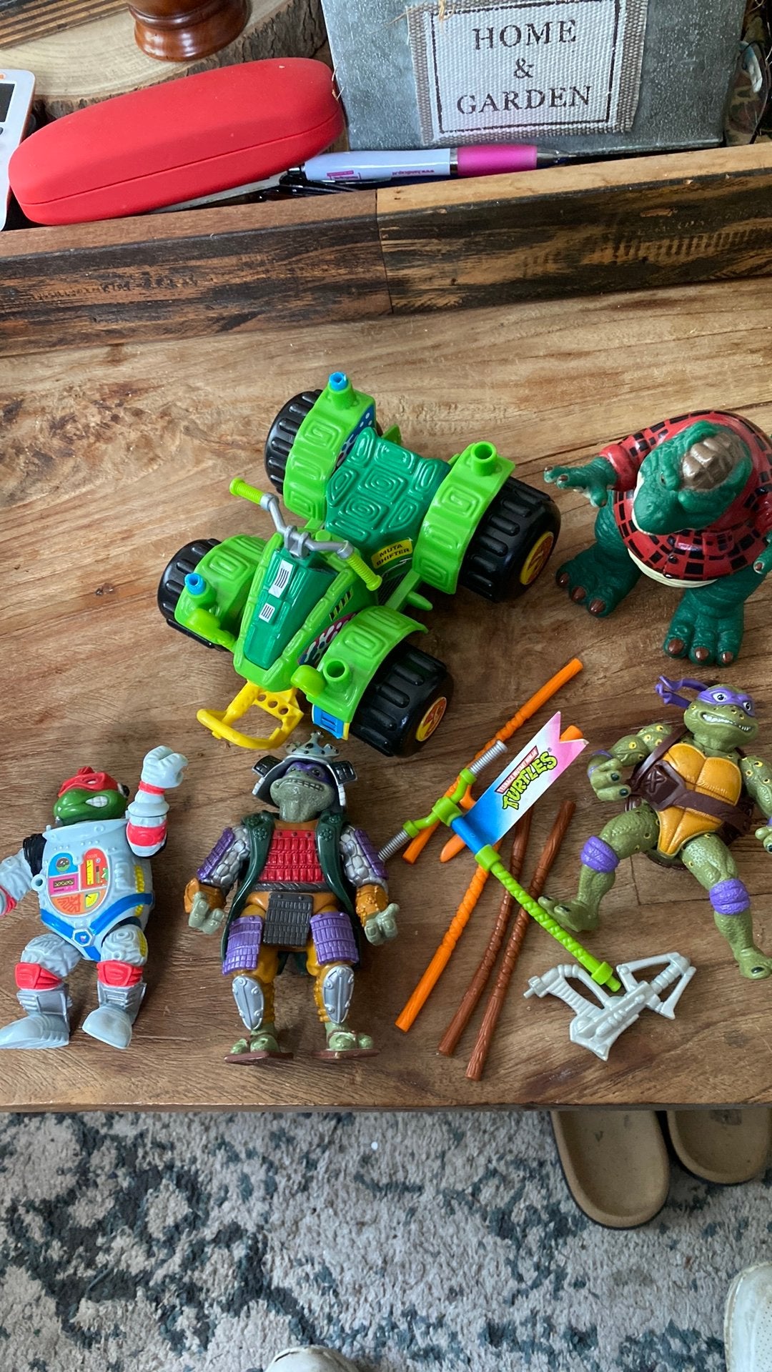 Lot vintage speelfiguren , turtles etc, Ophalen of Verzenden, Zo goed als nieuw