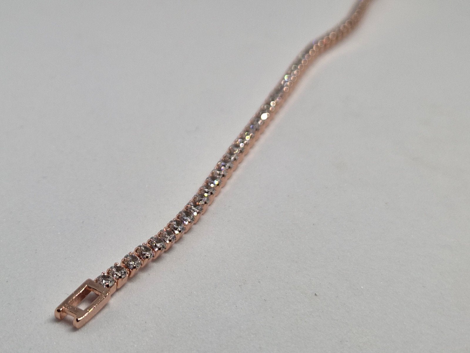 925 zilver armband rosé goud zirkonia 19cm NIEUW 4 gram, Sieraden, Tassen en Uiterlijk, Kettingen, Ophalen of Verzenden, Nieuw