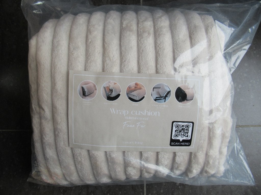 kussen nieuw wrap cushion, Vierkant, Nieuw, Ophalen of Verzenden, Grijs