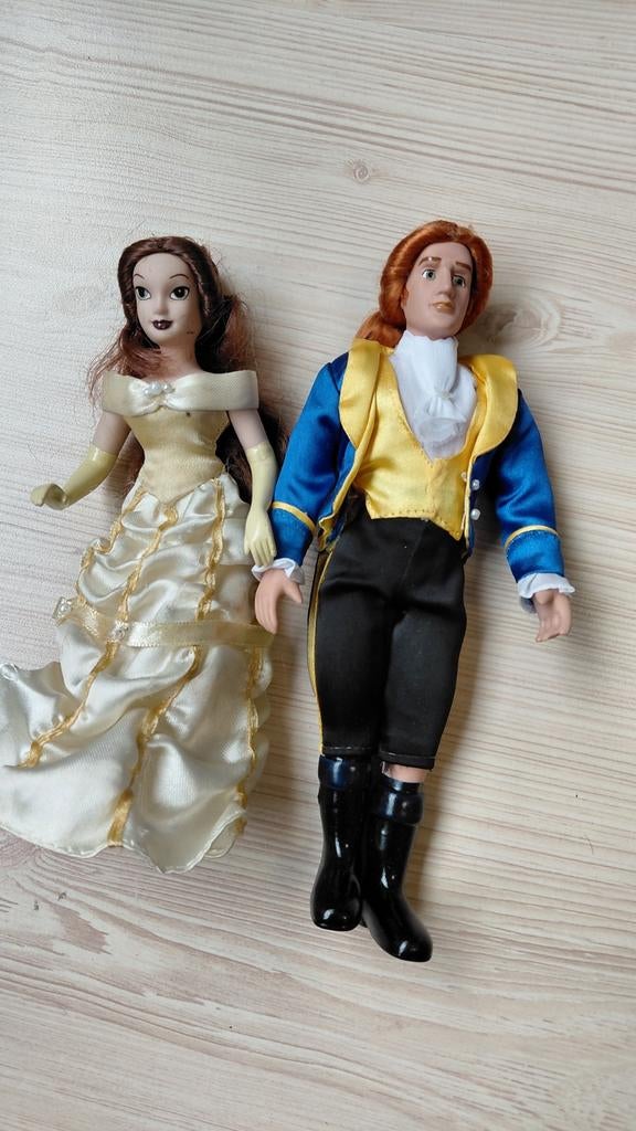 Belle en het beest Disney poppen, Ophalen of Verzenden, Zo goed als nieuw