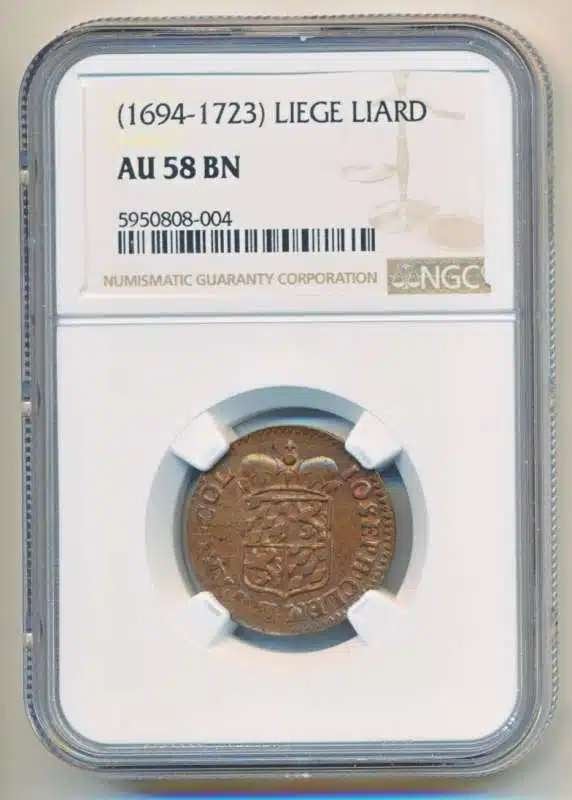 Luik 1 liard 1694-1723 AU58 BN